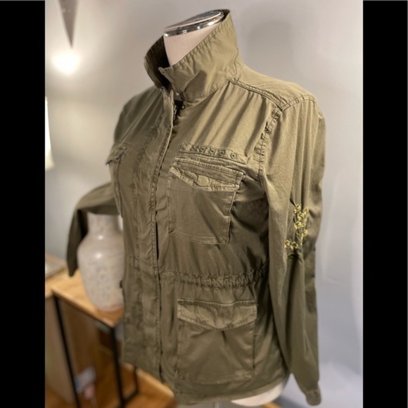 ☀️Green Embroidered Floral Embellishment Jacket - Picture 4 of 5